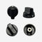 Replacement Burner Knobs for Blackstone Gas Griddle 36" & 28", Black (4 Pcs) - Fits Models 1517 1853 1554 1825 1836