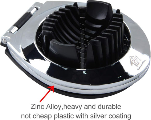 Heavy Duty Stainless Steel Egg Slicer - Dishwasher Safe Egg Cutter