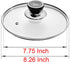 Tempered Glass Pot Cover: 7.8 Inch Griddle Lid with Insulated Handle for Cooking Pot Cover