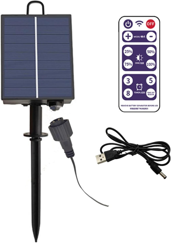 ZPSHYD Solar Battery Box for LED String Lights, Outdoor String Lights Control Panel