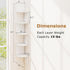 5-Tier (1, Tangkula Corner Shelf Wall Mount, Farmhouse Floating Corner Bookshelf, Industrial Modern Display Shelf