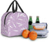 Reusable Lunch Box - Cute Lavender Flowers Light Purple Cooler Tote for Travel Picnic, Insulated Durable Shopping