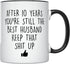 YouNique Designs 10 Year Anniversary Coffee Mug for Him, 11 Ounces, 10th Wedding Anniversary Cup