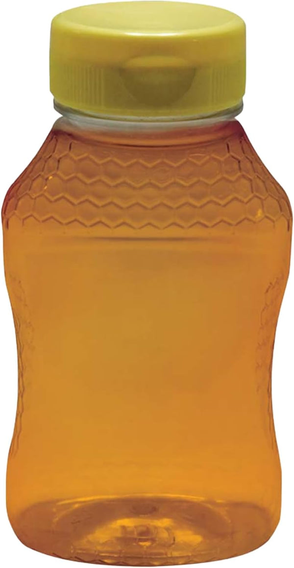 Mann Lake Refillable Hourglass Honey Jars | 8 oz Plastic Containers with