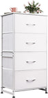 WLIVE Dresser with 4 Drawers, Storage Tower Organizer Unit for Bedroom, Hallway, Entryway, White