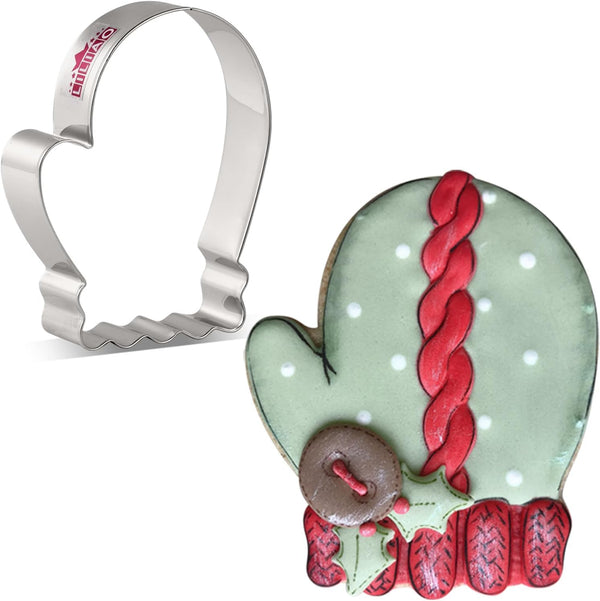 LILIAO Christmas Winter Mitten Cookie Cutter - 3.1 x 4 inches - Made of Stainless Steel