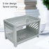 Bathroom Organizer Countertop, 2 Tier PP Hollow Storage Rack Shelf for Kitchen, Spice Rack, Cosmetic Organizer