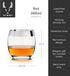 Viski Irving Chrome Rim Crystal Lowball Tumblers - Set of 2, 9 oz Gold Rimmed Cocktail Glass Gift Set