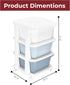 3 21x14x14 inch G-Rack Drawer Storage Cart with Wheels Green Rolling Organizer Versatile Storage Drawers for Clothes