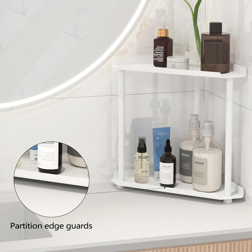Counter Countertop,Countertop FLE Corner Bathroom Organizer, Bathroom Organizer Storage Shelf for Bath, Kitchen, Living