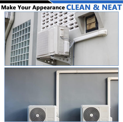 Mini Split Line Cover - 4'' 7.5 Ft Waterproof Decorative Pipe Cover for Mini Split Air Conditioner Central AC HVAC
