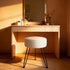 Velvet Vanity Stool Footrests, Round Ottoman Vanity Chairs with Anti-Slip Feet, Dressing Table Seat Foot Stool
