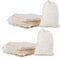 Chielor 50Pcs Cotton Muslin Bags - 5.9 x 3.9 Inches Eco-friendly Drawstring Bags