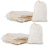 Chielor 50Pcs Cotton Muslin Bags - 5.9 x 3.9 Inches Eco-friendly Drawstring Bags