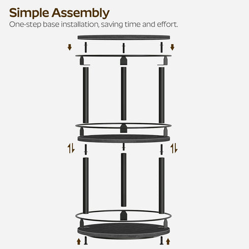 Set 2 3 Countertop, SR23L2BB YATINEY Spice Rack, of Lazy Susan Organizer, Tier Turntable Organizer For Cabinet, Compact