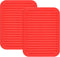 Smithcraft Silicone Trivet Set, 2 Pack, Food-grade, Heat Resistant, Red, Rectangular, 9x12 Inch, 0.27 Inch Thickness