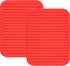 Smithcraft Silicone Trivet Set, 2 Pack, Food-grade, Heat Resistant, Red, Rectangular, 9x12 Inch, 0.27 Inch Thickness