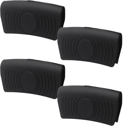2 PCS Silicone Assist Handle Holder - Heat Resistant Pot Handle Covers for Kitchen Pot Pan - Black