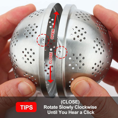 CATOSUM Spice Ball Extra Large For Cooking, Seasoning Ball, Spice Infuser, Tea Ball Filter, With Extended Chain Hook