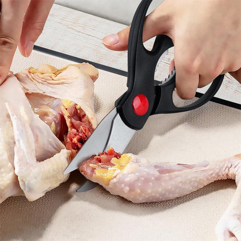 Kitchen Shears Set - QtoiKce Kitchen Scissors 3 Pack, All Purpose Poultry Shears, Stainless Steel Sharp Utility Cooking