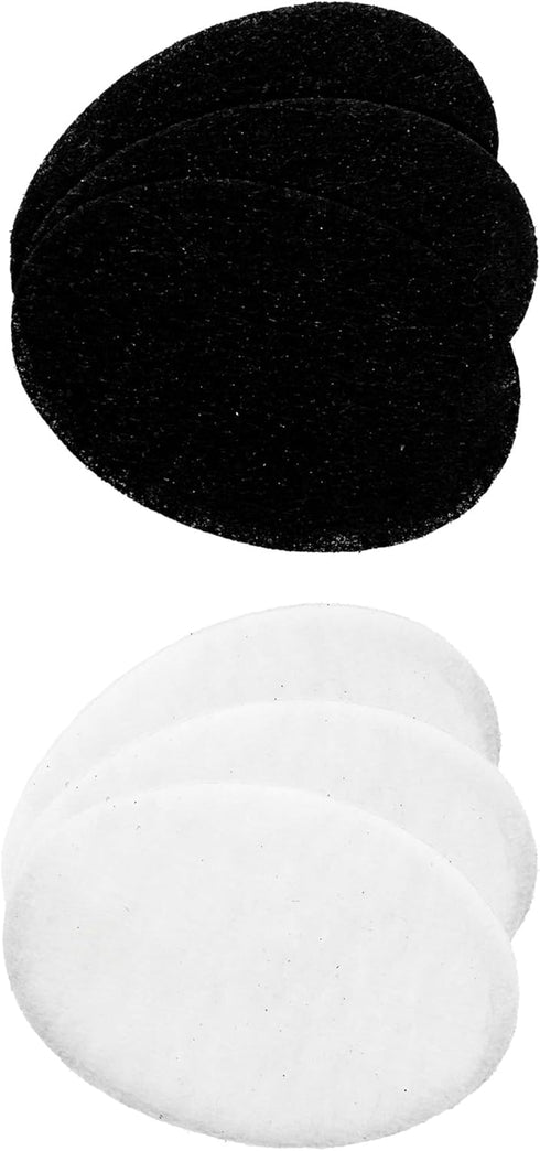 OVENTE 2 Liter Electric Deep Fryer FDM2201BR - Charcoal and Oil Vapor Replacement Filter Set Pack of 3, White and Black