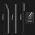 8-Pack Reusable Glass Straw, Size 8.5''x10 MM, 4 Straight and 4 Bent with 2 Cleaning Brush