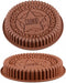 2Pcs Giant Sandwich Oreo Big Cookie Cake Pan, 9 Inch Rock Star Bread Baking Silicone Mold (Set of 2)