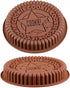 2Pcs Giant Sandwich Oreo Big Cookie Cake Pan, 9 Inch Rock Star Bread Baking Silicone Mold (Set of 2)