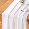 Socomi White Chiffon Table Runner - Easter Spring Boho Rustic 14ft Wedding Runner for Bridal Shower