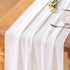 Socomi White Chiffon Table Runner - Easter Spring Boho Rustic 14ft Wedding Runner for Bridal Shower