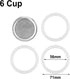 Silicone Gaskets Stainless Filter Replacement Set for Moka Coffee Maker (6 cup)