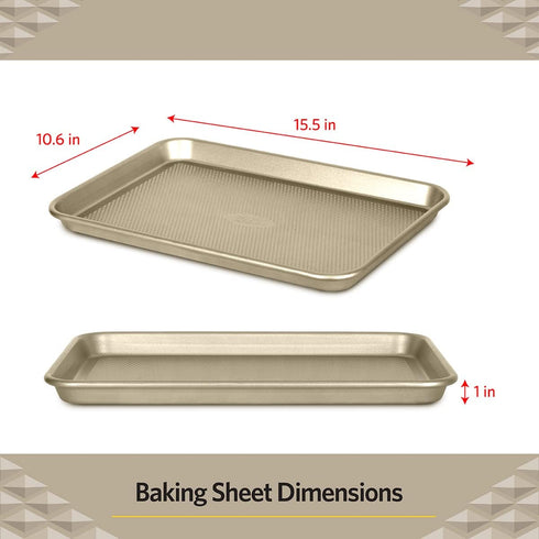 Glad Premium Nonstick Cookie Sheet, Heavy Duty Baking Pan with Raised Diamond Texture, Medium Size