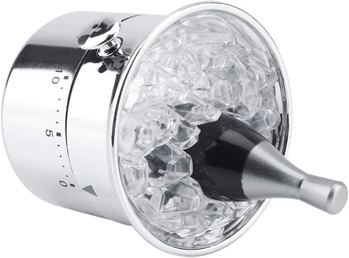Kitchen Timer, Bucket Shaped 60 Minutes Stainless Steel Mechanical Wine Cooler Timer, Cute Cooking Gadget Tool