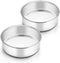 TeamFar 6 Inch Cake Pan Set, 2 Pcs Round Stainless Steel for Baking Steaming Serving, Fit in Oven Pot Air Fryer