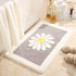 Hi Space Bathroom Rugs Mat 31.5x19.7IN Grey Bath Mat for Bathroom Non Slip Machine Washable Soft Absorbent Cute Flower Bath Rug Plush Bath Carpet for Tub Shower Sink Fluffy Entryway Doormat