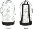 White Marble Laundry Bag, Large Heavy Duty Backpack for College Students, Washable with Shoulder Straps