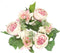 Admired By Nature 13" Artificial Peony Greenery Wreath Candle Rings Floral Decor for Home, Wedding, Valentine's Day,