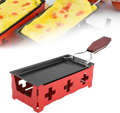 Portable Non-Stick Cheese Raclette Rotaster, Home Kitchen Grilling Tool for Raclette Grill and Baking Pan