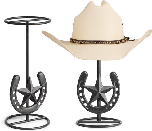 Hat Stand, Cowboy Hat Display, Western Table Decor, Metal Horseshoe Hat Stand,