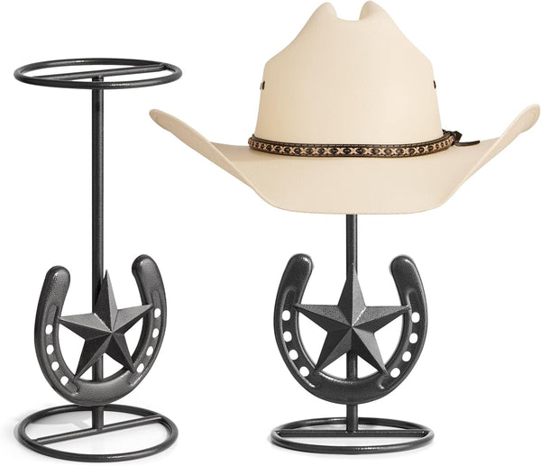 Hat Stand, Cowboy Hat Display, Western Table Decor, Metal Horseshoe Hat Stand,