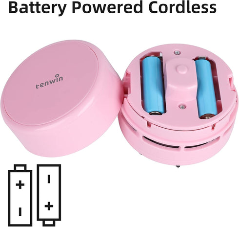 Portable Mini Vacuum Cleaner, Cordless Desktop Handheld Dust Sweeper with Strong Suction for Home/Office/Car