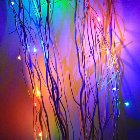 Fairy Lights Micro Silver Wire String Lights, 20 LEDs, 6.6Ft/2Meter, CR2032 Battery Operated (Multi-Colour, 6 Pack)