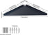 YUjieSTC 3.0mm Rooms(11 (11.3 inch Corner Shelf, Aluminum Alloy Corner Shelf Wall Mounted, for Bathrooms,Offices