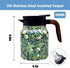 TBHAPY handle,35oz) Vintage Floral Pattern Tea Pots Built-in Infuser,Vintage Floral Teapot with Built In Infuser