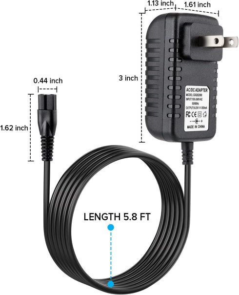 Replace The Bissell 3079 AC Power Charger, Compatible with The Bissell 3079 Featherweight Cordless XRT14.4V rod Vacuum Cleaner (1 Black)