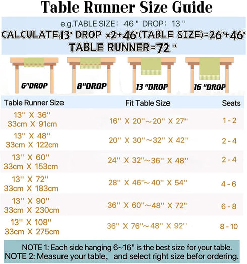 90 Inches 13"90") Wracra Rustic Hemstitch Table Runner, Linen Farmhouse Table Runners Long with Tassels for Dining