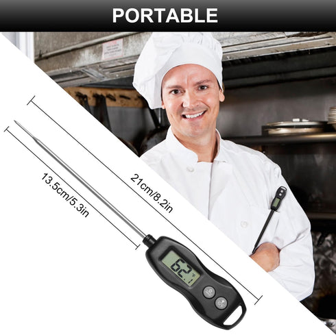 Waterproof Digital Meat Thermometer with Backlight, Instant Read Food Thermometer for Cooking, Grilling, BBQ