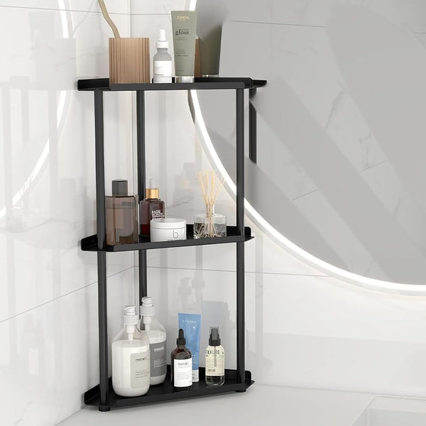 FLE 3 Tier Corner Bathroom Counter Organizer, Countertop Corner Shelf,Makeup Organizer and