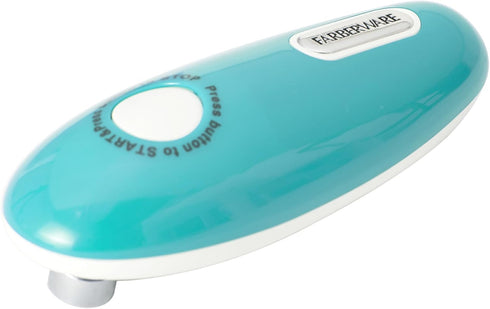 Farberware Compact Battery Operated Automatic Can Opener, Hands-Free for Any Size Can, Aqua