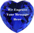 Personalized Custom Engraved Crystal Paperweight, Pink and Blue Diamond